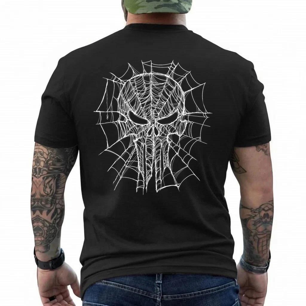 Marvel Studios Spider-Man Day Punisher Skull Web T-Shirt 3XL