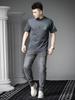 European Goods 2025 Summer New Fashion Brand Rhinestone Bear Print Short-Sleeve T-Shirt Men's Round Neck Half-Sleeve Tee Top
