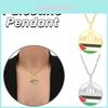 Durable Stainless Steel Pendant Necklace With Ethnic Style Aksha Mosque And Palestine Charm