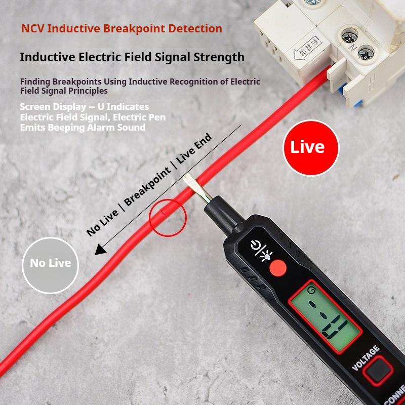 Multifunktionaler intelligenter berührungsloser Voltmeter-Sensorstift Schraubendreher Digitaler Teststift Spannungsprüfer