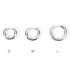 Glory_Arden [Unisexe] Boucles d'oreilles créoles volumineuses quotidiennes en acier chirurgical / Gbse-030-1