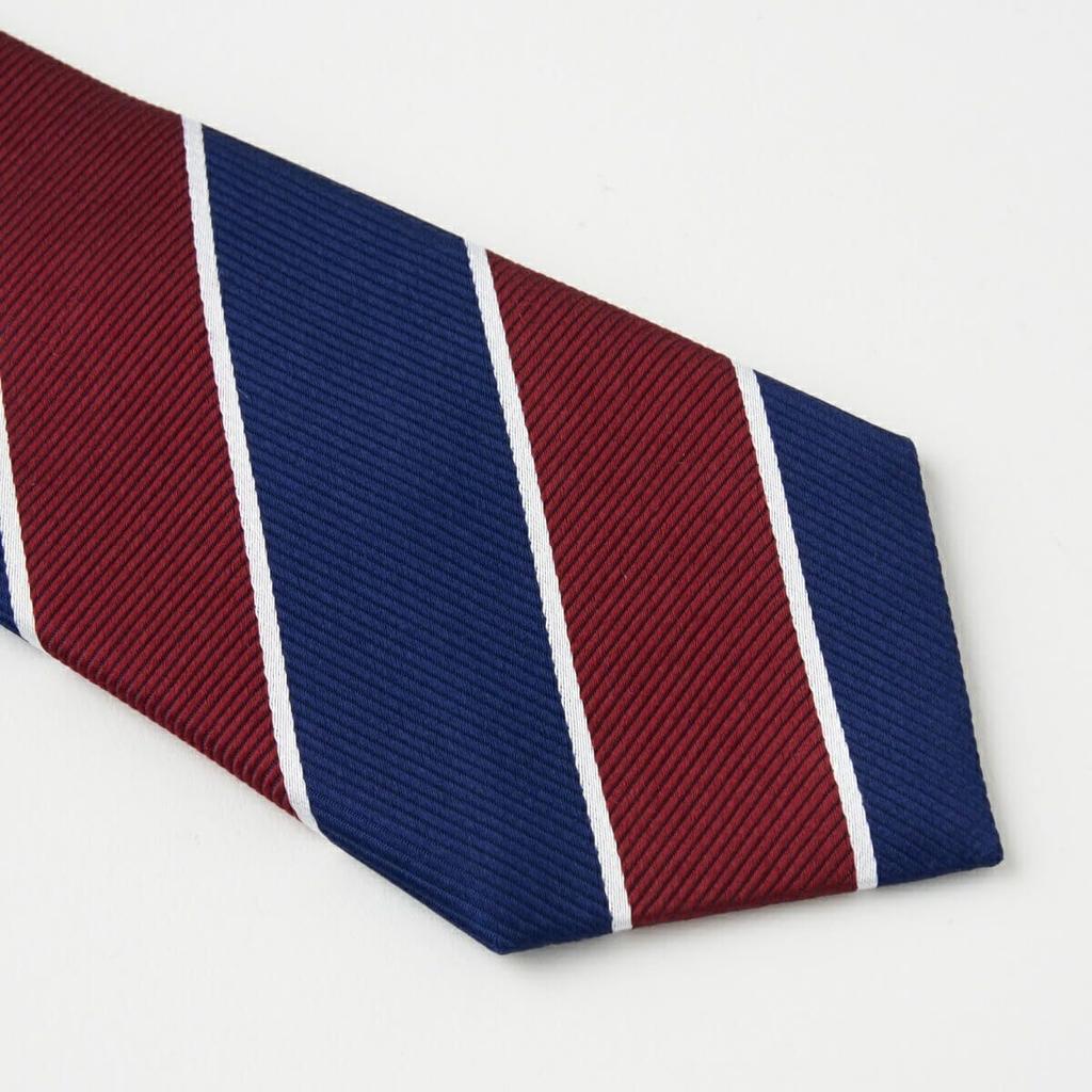 [Ogier] 100% Silk Tie, Regular Tie, Jacquard Weave, Regimental Stripe, Gift, Business, Men's, Stylish, 8cm Width
