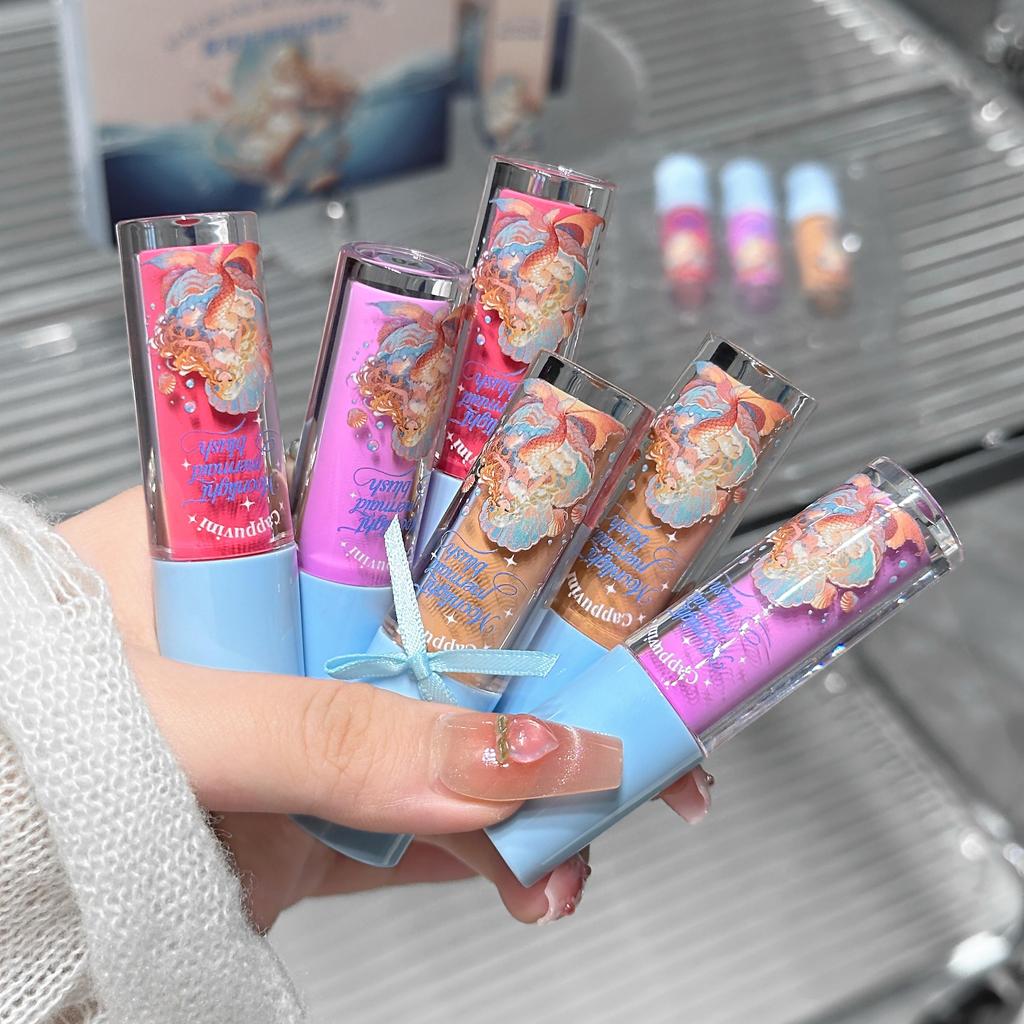 3PCS Cappuvini Vitality Liquid Blush Set Box Moisturizing Water Light Liquid Expansion Color Makeup Rouge