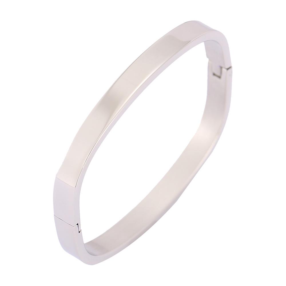 Unisex Armband aus Edelstahl, quadratisch, mit beliebtem europäischem und amerikanischem Design
