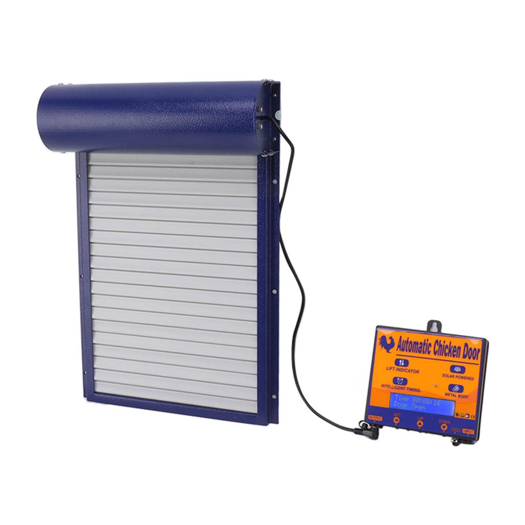 Solarbetriebene Automatische Hühnerstalltür Auto Hühnertüröffner mit Lichtsensor Timer Fernbedienung