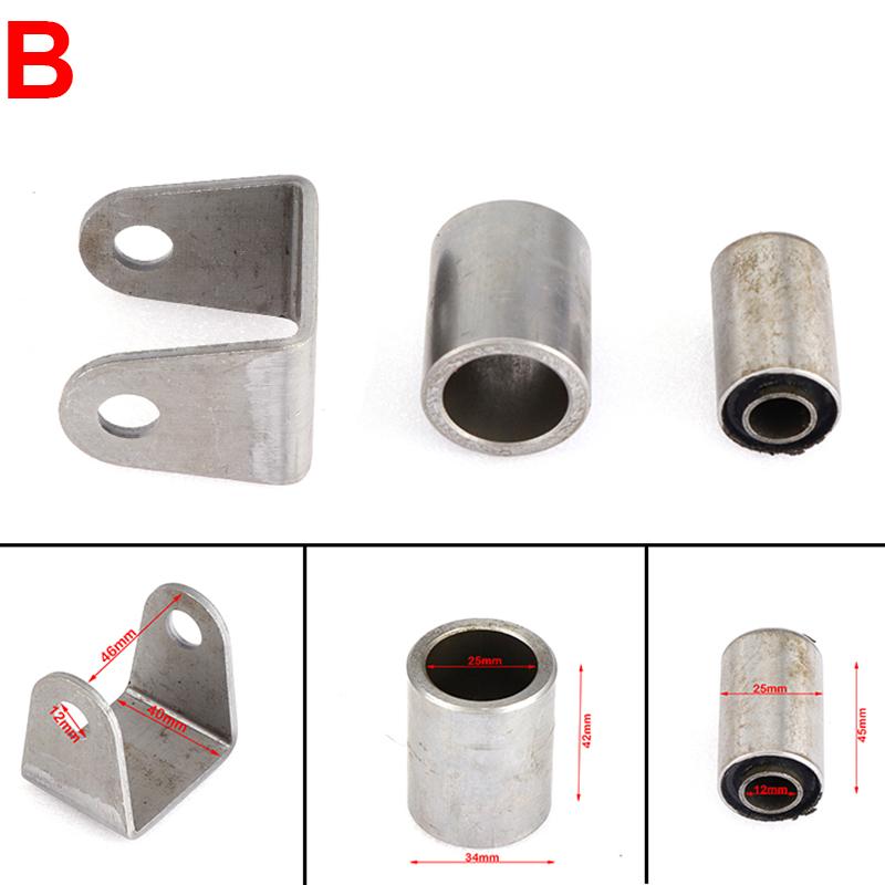 1 Satz Schwingarm-Stützpufferhülse mit Stahlbuchse Aufhängelaschen Passend für ATV Roller UTV Go-Kart Quad Bike Buggy Federung