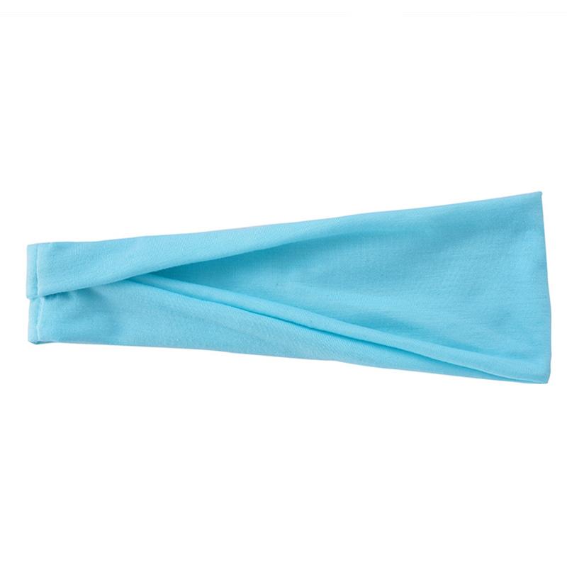 2024 New Women Solid Color Elastic Hair Bands Yoga Headband For Women Twist Cotton Wide Turban Knotted Headwrap Hair Accessories