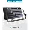 American Flag License Plate For Front Bumper, Black Aluminum Car Tag Frame Cover With 3D Embossed USA Flag Pattern, With Screws, Metal Decals