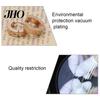 Ear Stud Round Earring Safe Unfading Unisex Stainless Steel Titanium Plated Clip for Shopping Club Daily Wear Hoop