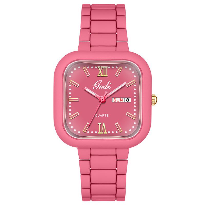 

Fashion Dopamine Large Dial Women S Watch Niche High-Value Double Calendar Waterproof Light Luxury High-End Watch