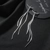 Fashion Gold Color Knot Long Tassel Drop Earrings for Women Punk Exaggerated Metal Chain Statement Earrings Jewelry Party