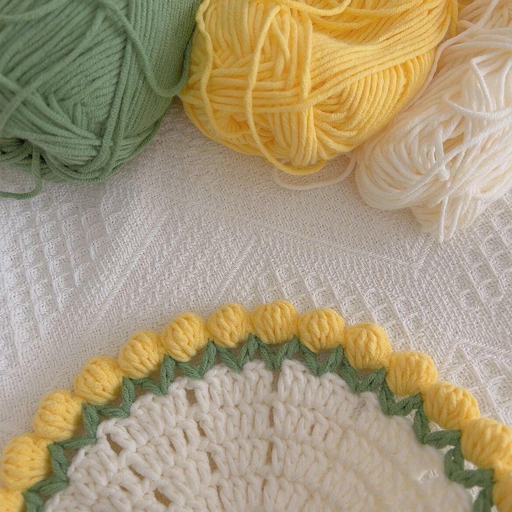 Fashion Crochet Floral Coasters Round Flower Platemat Insulation Pads  Home Dining Table Decor