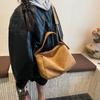 Fashi Slouchy  Relaxing Shopping Crossbody Bag Velvet Simple Commuting Tote  Bag Large Capacity Versatile Texture Pillow Bag