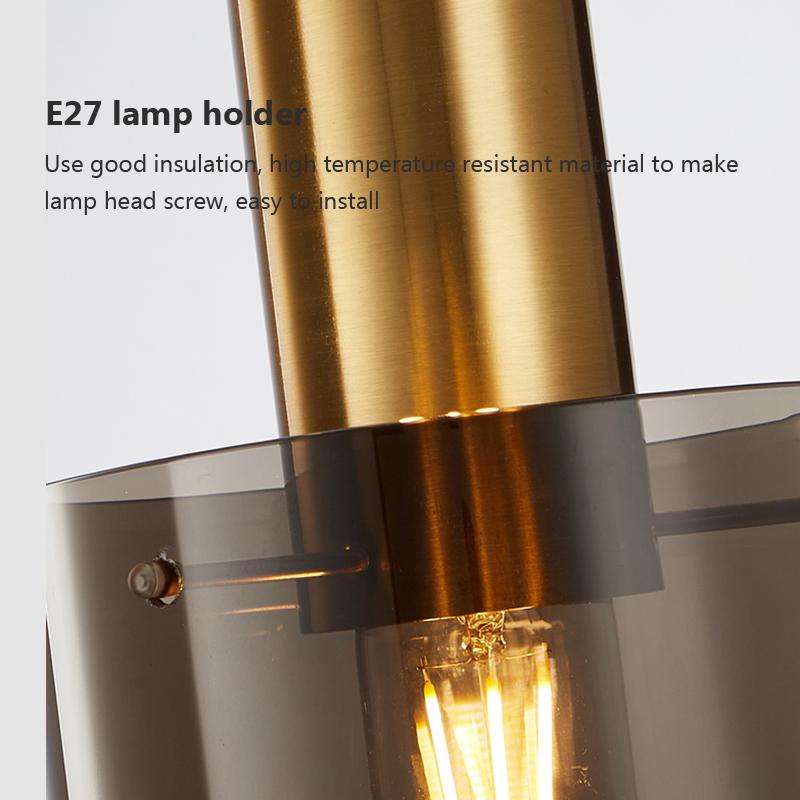 Modern LED Glass Pendant Light Foyer Dining Bedroom Pendant Lighting Coffee Living Room Restaurant Hotel Indoor Hanging Lamp