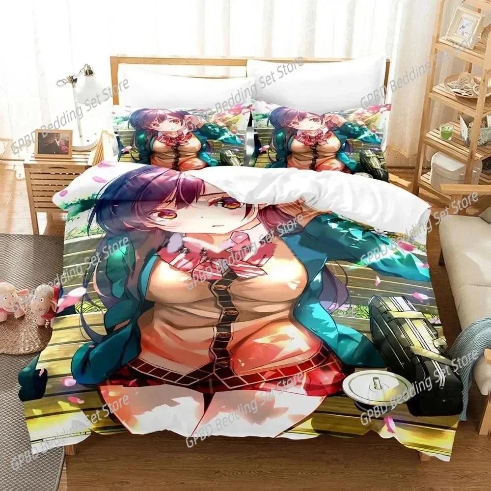 3D Anime Rent-A-Girlfriend Chizuru Duvet Cover Bedding Set Comforter Linen Pillowcases Home Decor Single Double Twin King Queen