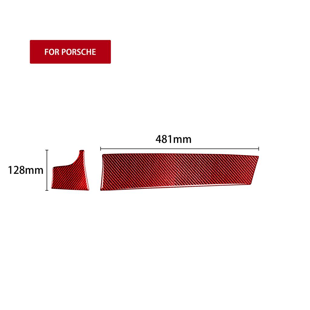 Real Carbon Fiber Car Accessories Dashboard Panel Decorative Trim Cover Soft Sticker For Porsche Panamera 2010-2016