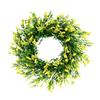 Artificial Green Leaves Summer Wreath Garland Flower Decor for Window Stairs Fireplace Indoor Outdoor