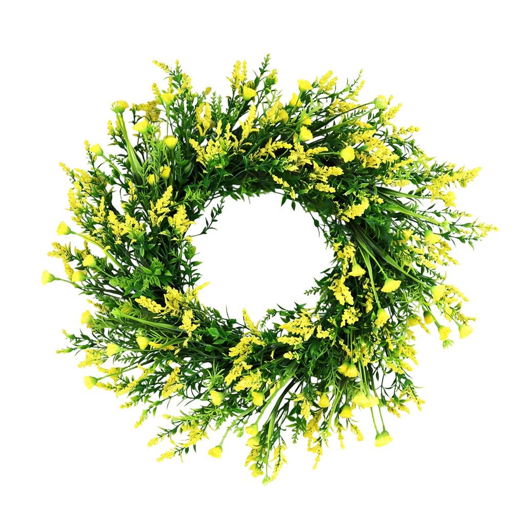 Artificial Green Leaves Summer Wreath Garland Flower Decor for Window Stairs Fireplace Indoor Outdoor