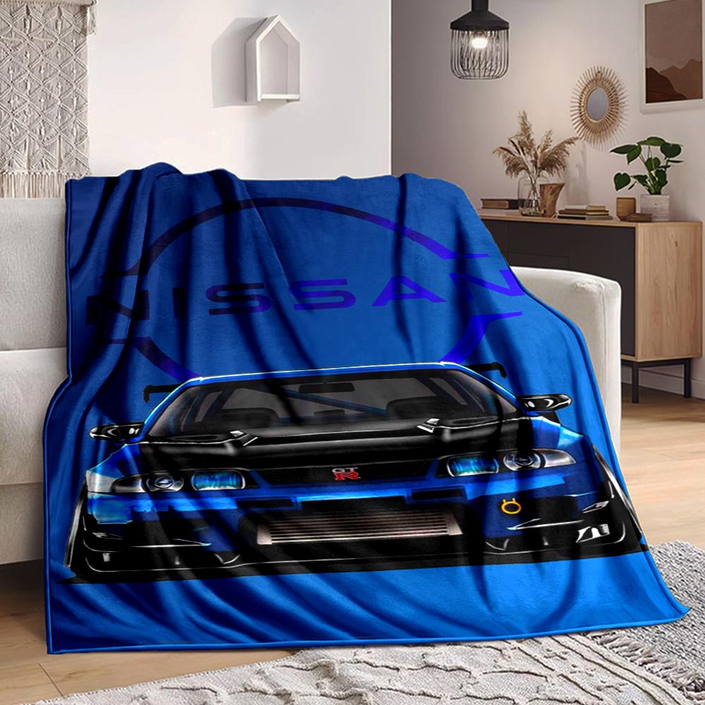 1Pc Nissan Legend Blanket Soft And Comfortable Casual Warm Camping Travel Christmas Halloween Xmas Gift M928715