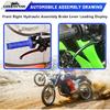Right Hydraulic Disc Brake Lever Replacement for Dirt Pit Bike 90cc-125cc Handle 8mm ID Bolt Hole 12mm Thick