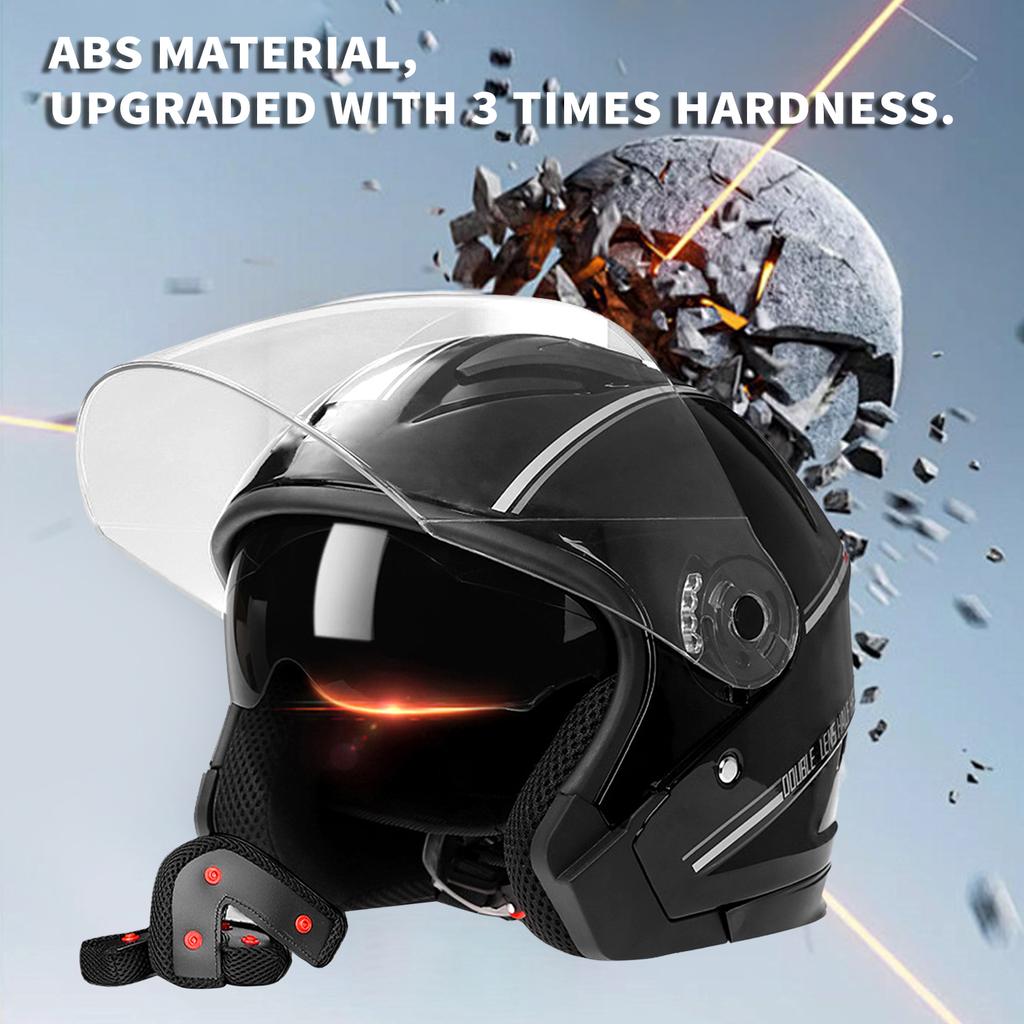 3Celsius4 Open Face Motorcycle Helmets,Dual   Menums and Womenums Motorbike Half Helmet For Moped Cruiser