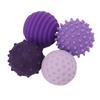 4pcs Silicone Textured Balls Stress Relief Sensory Silicone Ball Toys for Travel Work and Home