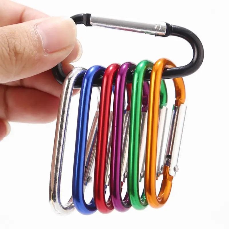 10 Stück D-Form Farbkarabiner Aluminiumlegierung Karabiner Federhaken Outdoor Rucksack Camping Haken Schlüsselanhänger Kletterwerkzeuge