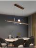 Zen Designer Tea Room Chandelier with Black Walnut and Copper