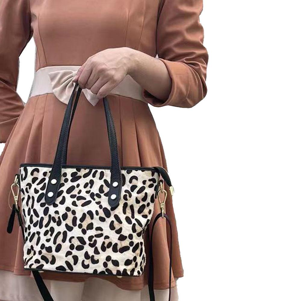 Wind Kadın Çantası Deri Leopar Desenli İnek Derisi El Çantası Postacı Çantası Moda Kadın Çantası