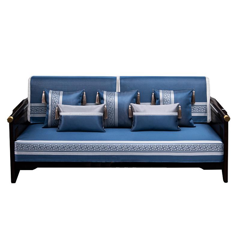 Neues Chinesisches Sommer Sofakissen Eis Seide Matte Kissen Mahagoni Sitzkissen Modern Chinesisch Massivholz Sofa Sitzkissenbezug Handtuch