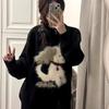 Winter Round Neck Pullover Lazy Style High-end Sweater Women's Soft Waxy Loose Outer Women's Knitted Sweater Top