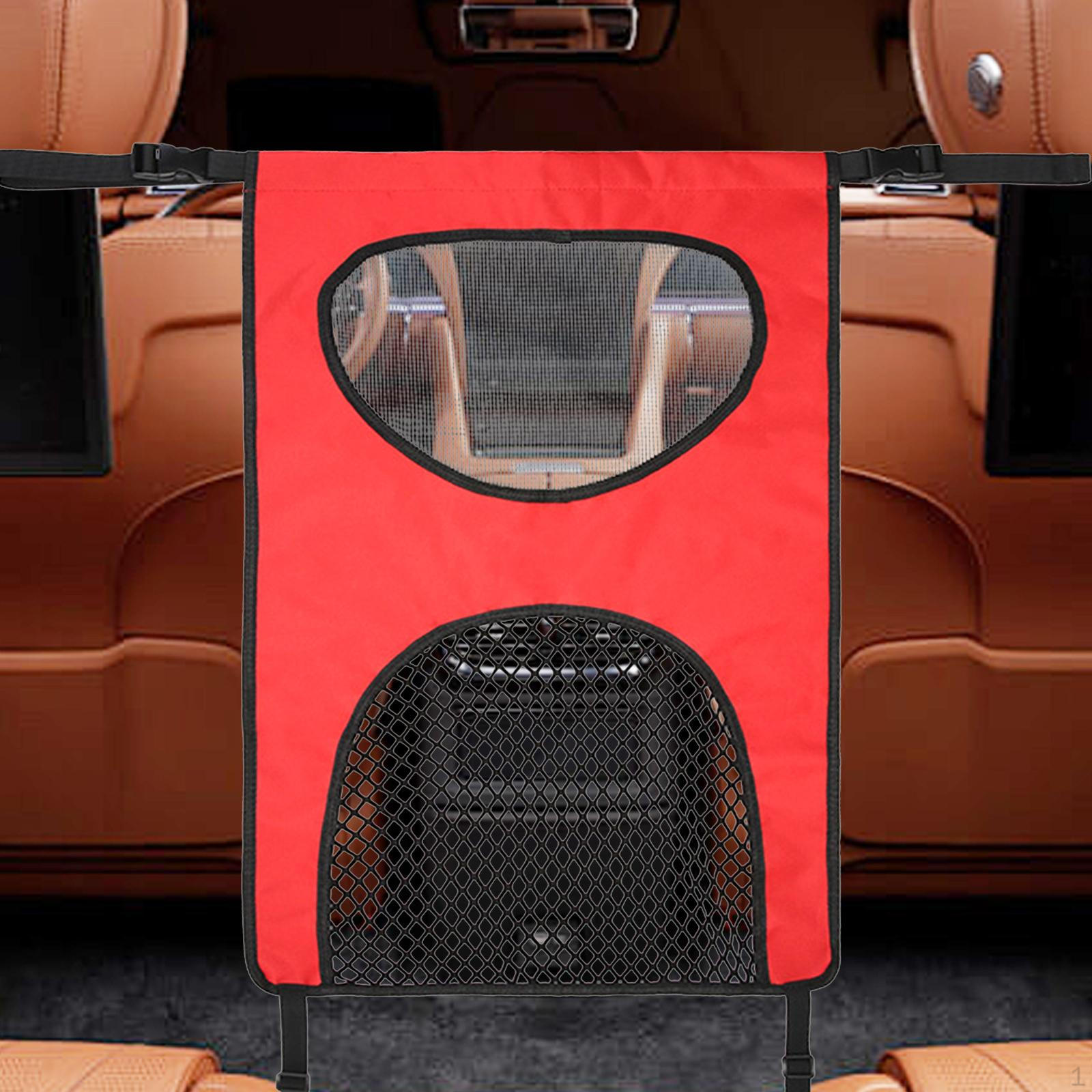 

Барьер для автомобильной сетки для собак на заднем сиденье. Легко устанавливается и регулируется благодаря прочной сетке для автомобилей. красный