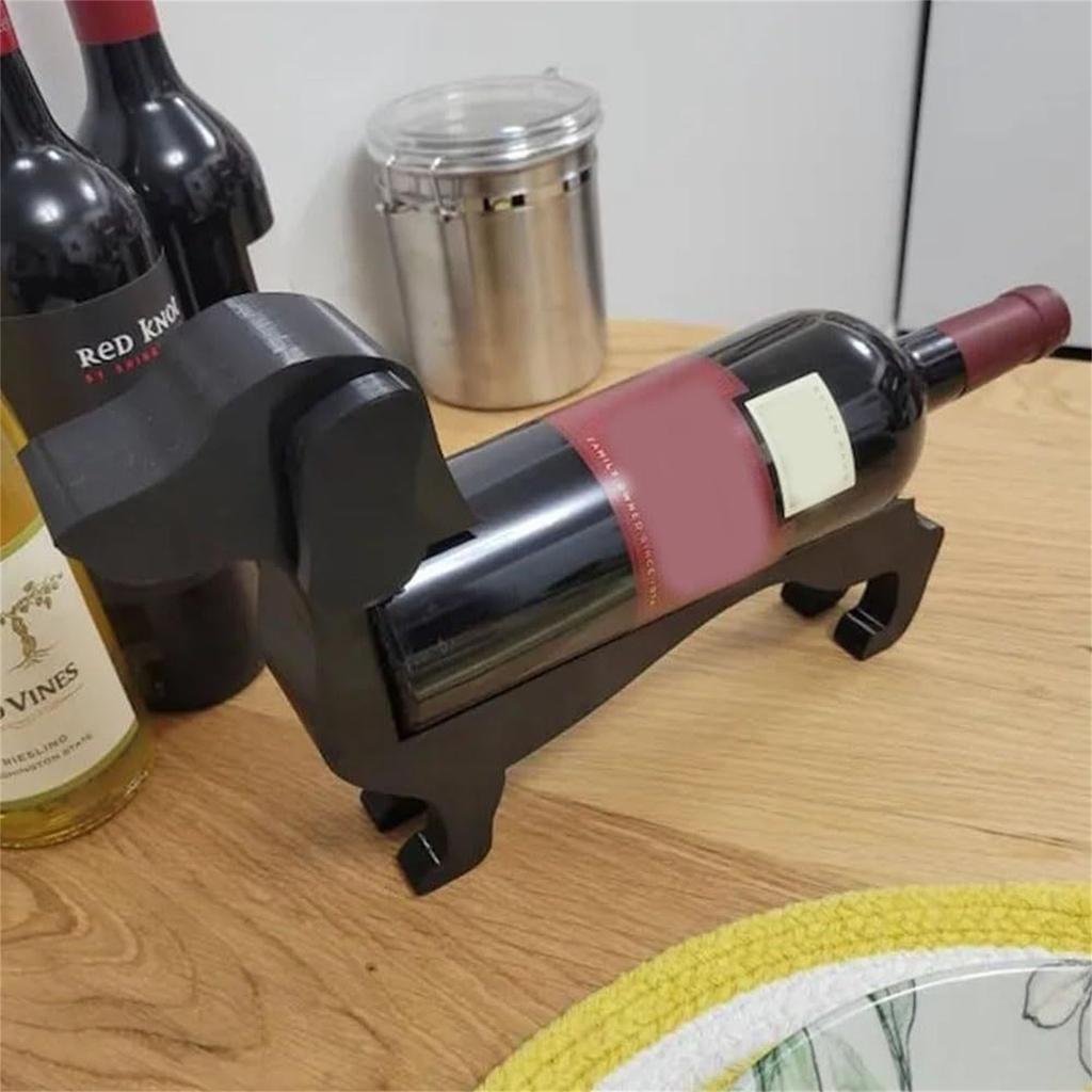 Creative Plastic Dachshund Wine Rack Family Party Party Dog Red Wine Storage Rack