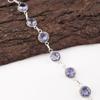Iolite Gemstone 925 Sterling Silver Handmade Jewelry Adjustable Bracelet 7-9" RB-16-2