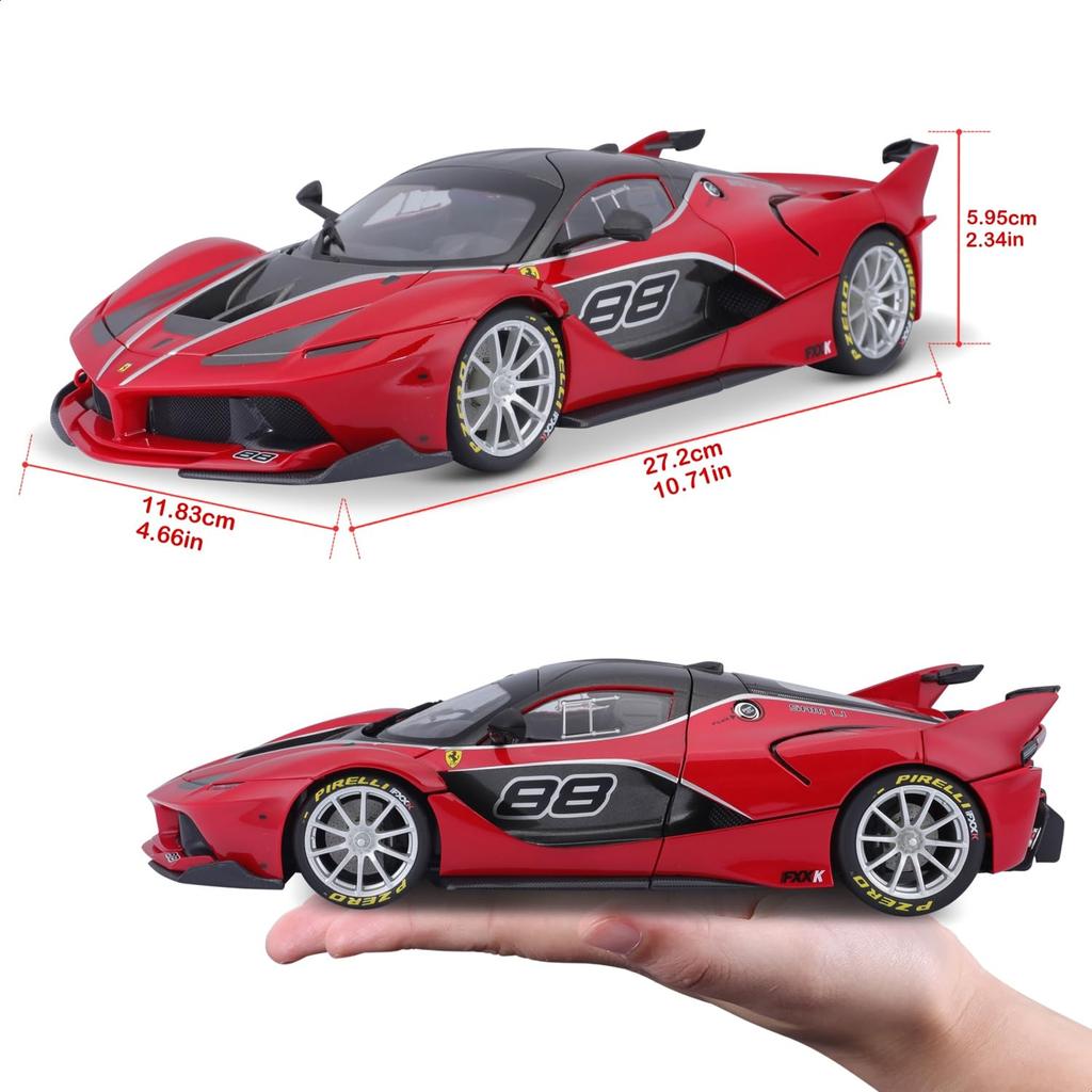 Bburago Scale Signature Series Ferrari Red Diecast Model Finished 1/18 FXX-K #88 / Car, Model, 18-16907 (#88)