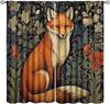 Forest Tree Frog Decor Window Curtain Animals Leaves Retro Rustic Botanical Home Kitchen Restaurant Decoration Window Curtain