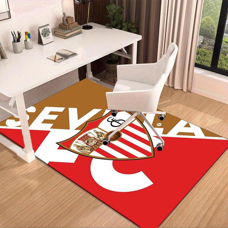 Sevilla Fc Crest Design Area Rug for Office, Chair Rug, Decorative Carpet Livingroom Mat, Large Size Fan gifts Christmas gifts