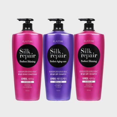 Elastine Silk Repair Perfect 1200ml (Shining Shampoo/Shining Condition/Aging Shampoo) X 2 Choose 1