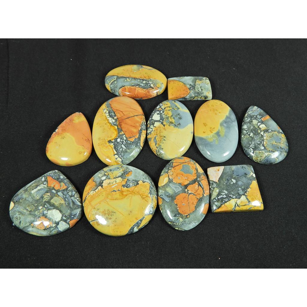 30-43MM Natural Malingano Jasper Mix Cabochon Loose Gemstone 11Pcs Lot 475Ct SY-360