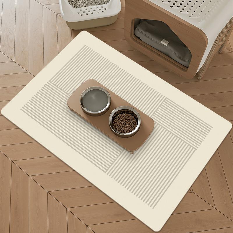 Pet Eating Mat Cat Dog Floor Mats Waterproof Urine-proof Carpet Black White Advanced Minimalist Home Decoration Rug for Kitchen