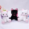 PP Cotton Bow Cat Plush Keychain Soft Stuffed Doll Keychain Kitty Keyring Doll  Backpack Decor