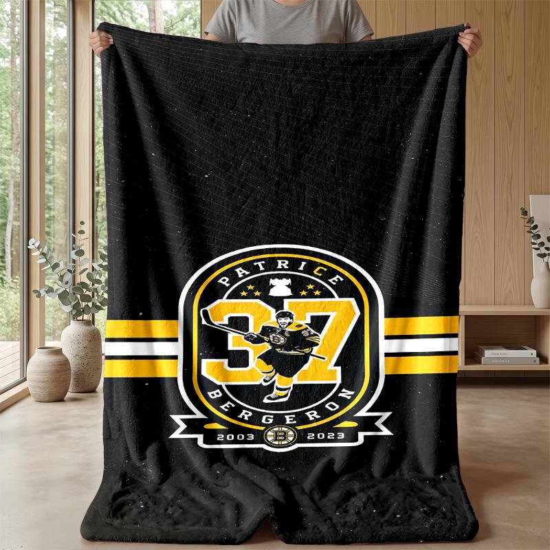 Coperta in Flanella e Pile Boston Bruins Coperta Calda e Accogliente per Divano, Letto, Viaggio Uso in Tutte le Stagioni