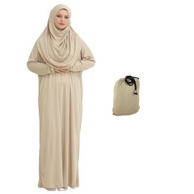 Muslimisches Kleid für Frauen mit Hijab, Abaya, Instant-Gebetskleidungsset, islamische Kleidung, Dubai Kaftan Jilbab Burka