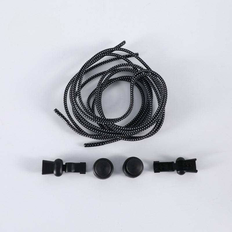 1 jeu Lacets élastiques Élastiques Antidérapants Sans nœuds Lacets paresseux Élastiques à verrouillage Verrouillage rond Lacets de marche rapide Accessoires de chaussures