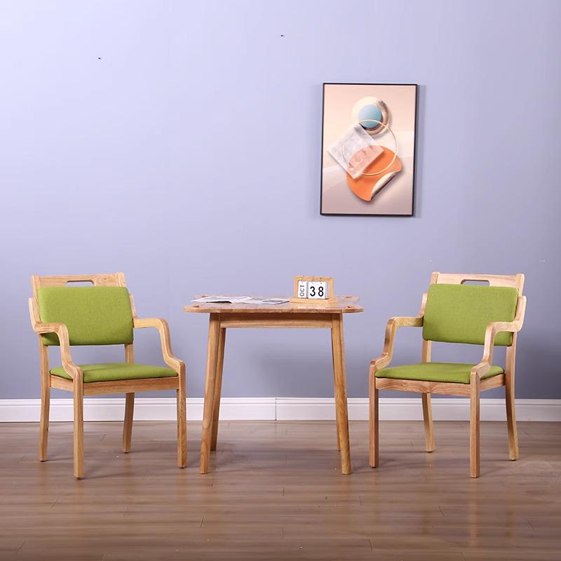 Elderly-Friendly Solid Wood Dining Table & Chair Set for Nursing Homes and Rehabilitation Centers