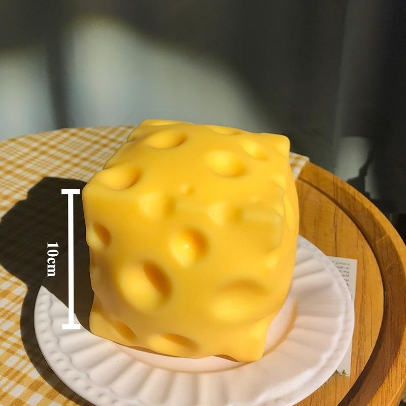 Cheese Squeeze Toy Large Size Cheese Squishy Fidget Toys Slow Rebound Shapeable Venting Ball For Adults Gifts