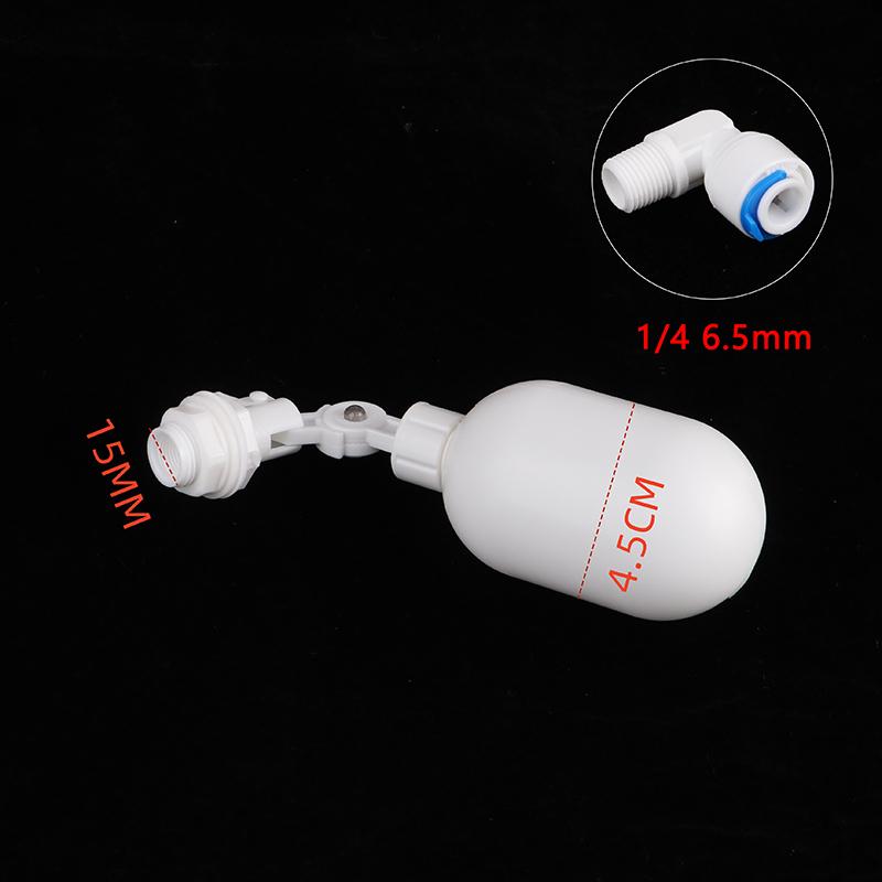 Water Tank Level Control Reverse Osmosis System 1/4" 3/8" Mini Float Valve Aquarium Fish Tank Water Dispenser Float Ball Valve