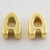 3/6pcs Real Gold Plated A-Z Stainless Steel Beads For Jewelry Making Supplies 2mm Hole Spacer/Loose Bead DIY Handmade Materials