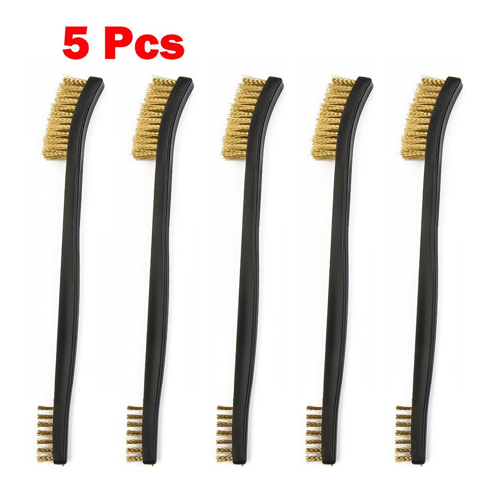 Hand Tools Brush Vents Workshop Equipment Exquisite Hot 170mm 5pc Brass Cleaning Polishing Double Head Metal Rust