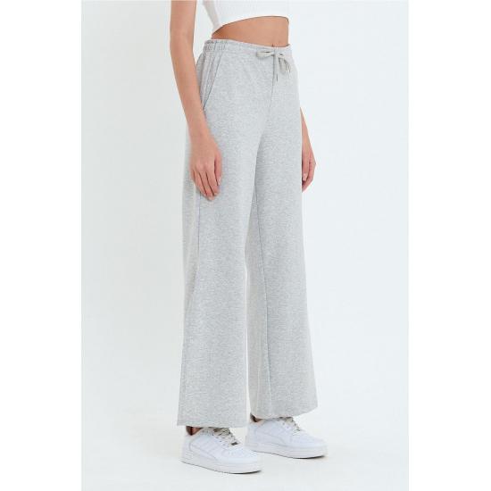 Women's Pocketed Slit Sweatpants Trousers